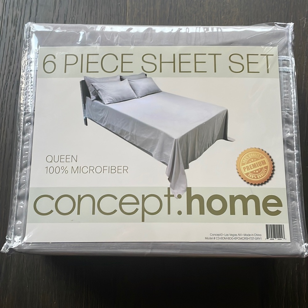 Concept: Home 6 Piece Sheet Set Queen